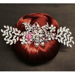 Tiara Ti069B argintie pentru mirese cu crystale